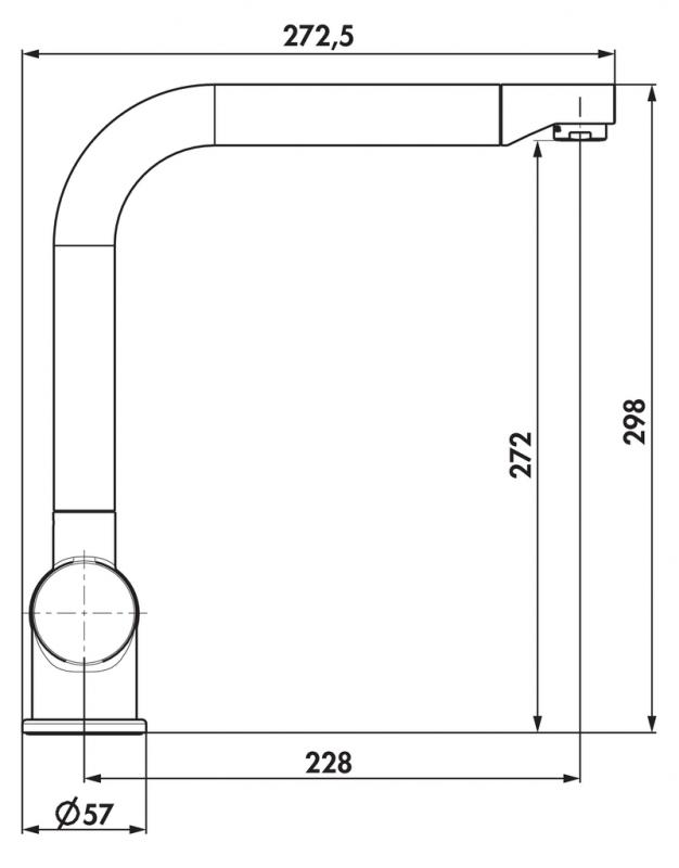 Naber Drive 1 Armatur edelstahlfarbig